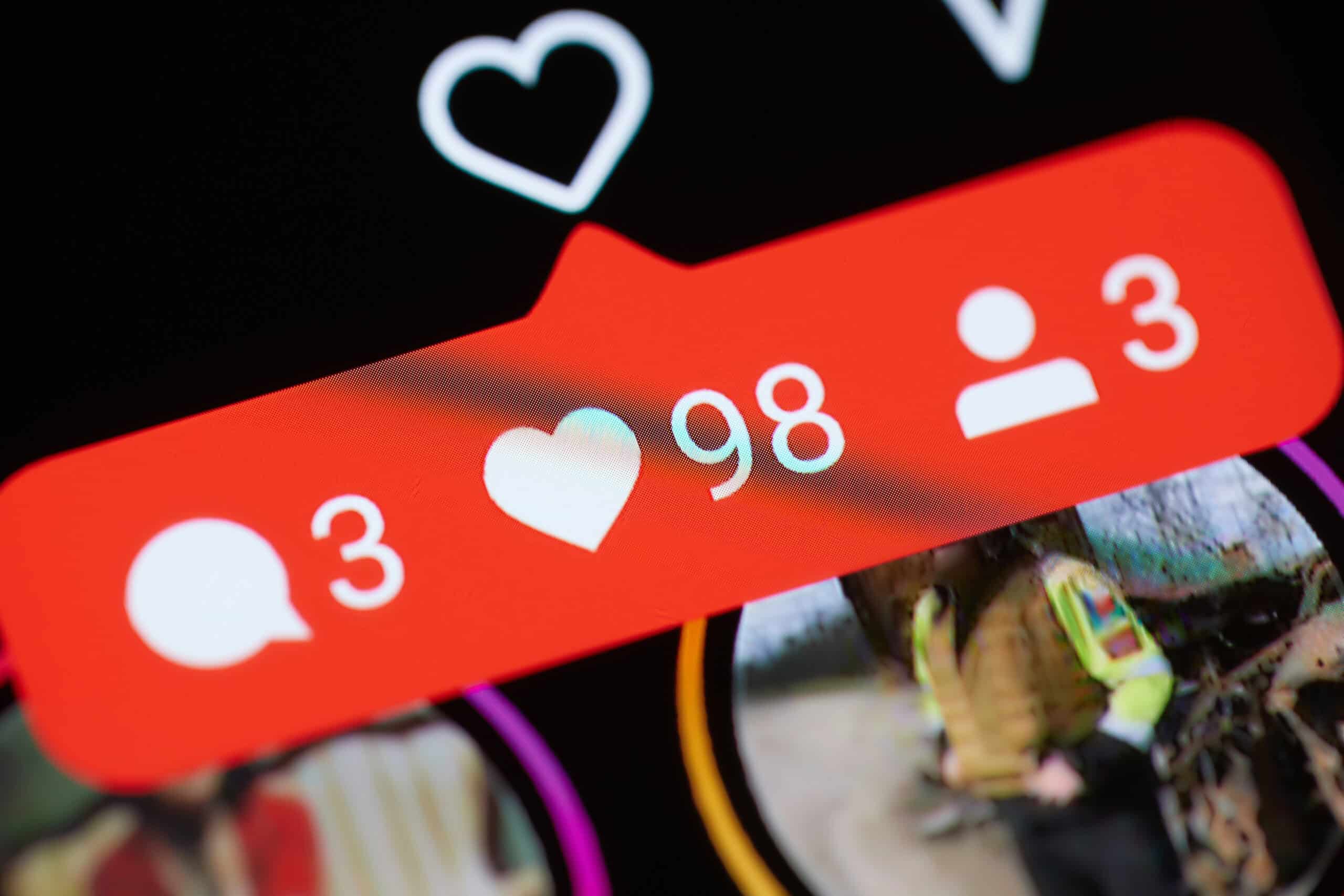 social media, content marketing strategy conveyed via Instagram likes, comments, and followers